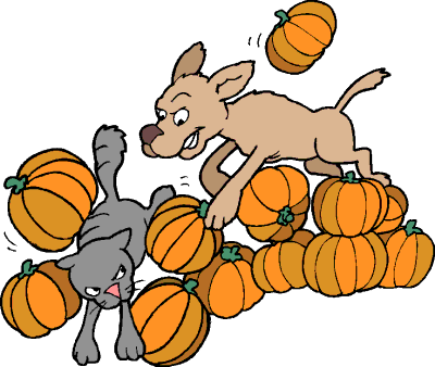 Dog Chasing Cat Clipart