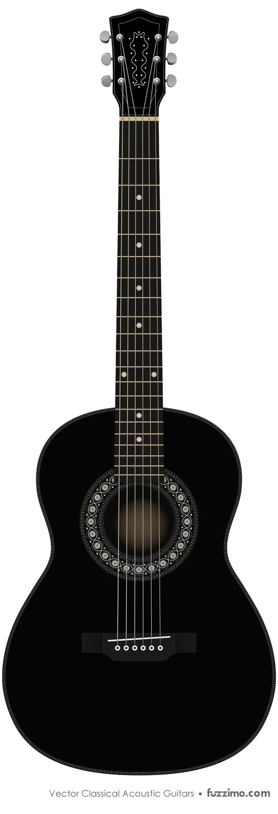Free Vector Classical Acoustic Guitars | fuzzimo