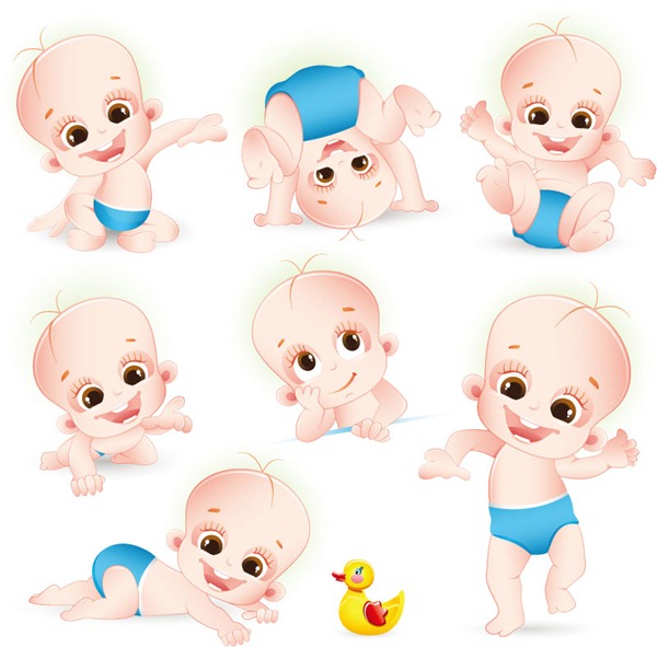 Cute cartoon baby vector graphics | My Free Photoshop World