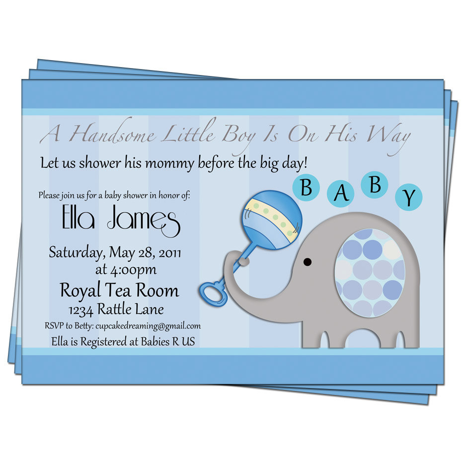 Photo : Boy Baby Shower Invitations Images