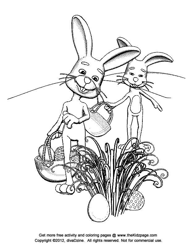 Easter Egg Hunt - Free Coloring Pages for Kids - Printable ...