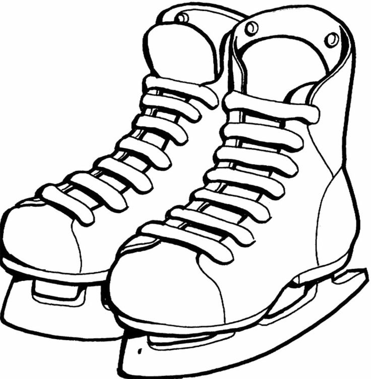 Shoes Ice Skating Coloring Page | Ice Skating | Pinterest
