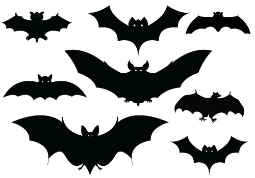 Halloween Bat Silhouette Vector Pack DownloadSilhouette Clip Art