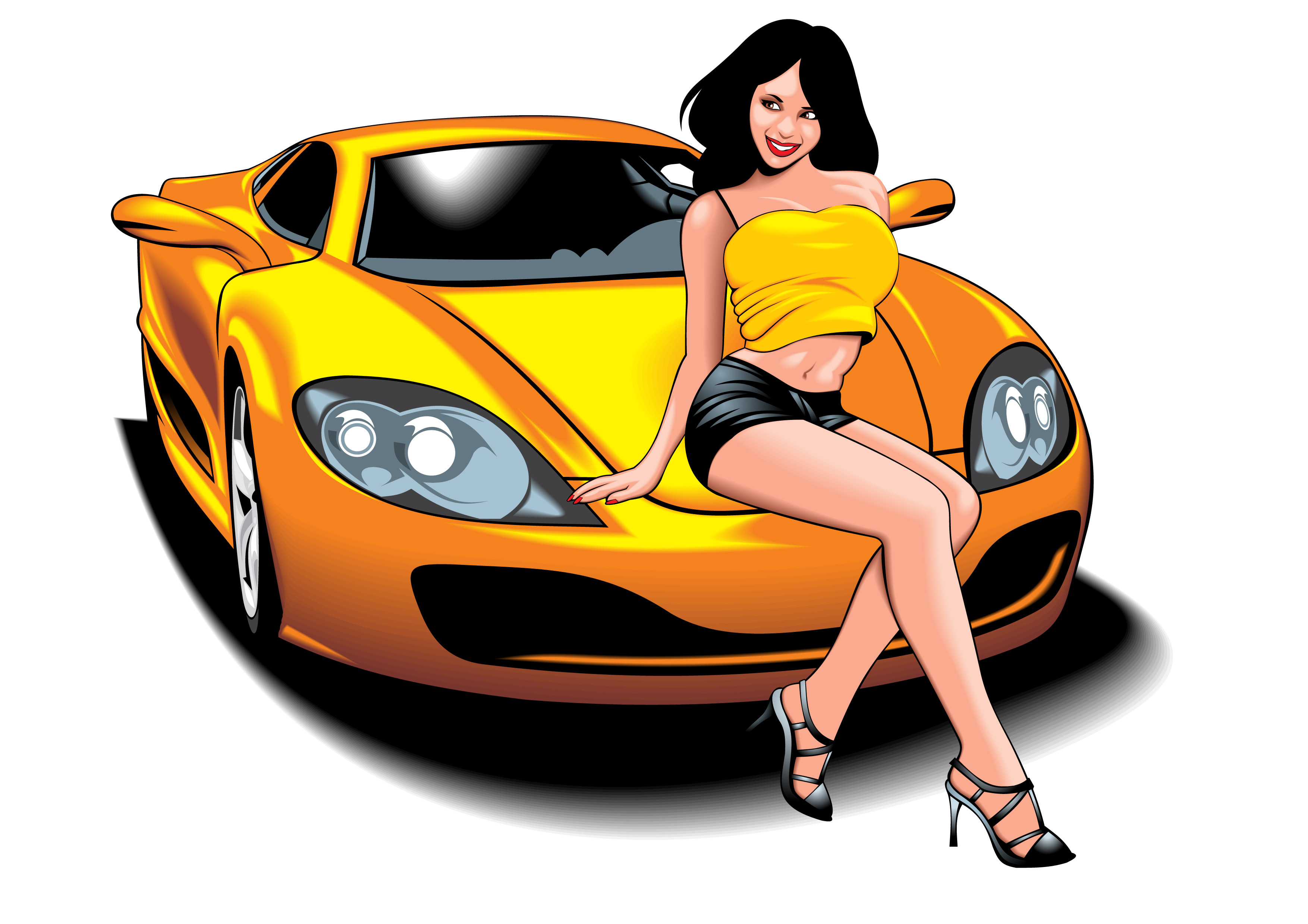 Beautiful and sexy sports car 01 vector Free Vector / 4Vector