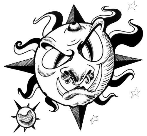 Moon Star Tattoos- High Quality Photos and Flash Designs of Moon ...