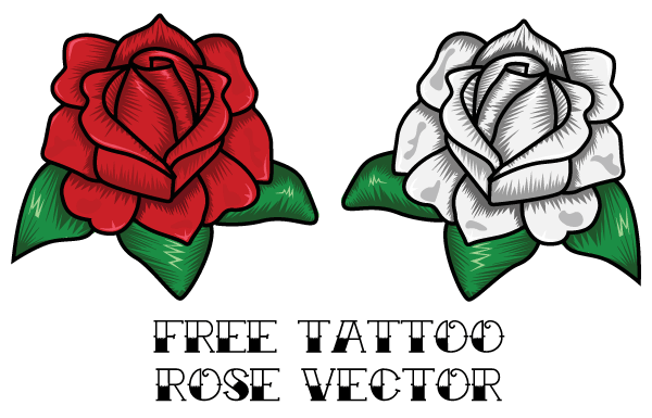 Free Rose Tattoo Vector | Download Free Valentine's Day Vector ...