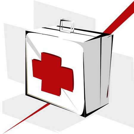 Stock Illustration - First aid kit, close-