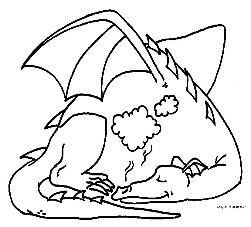 Dragon Fire - Dragon Coloring Pages : Coloring Pages for Kids ...