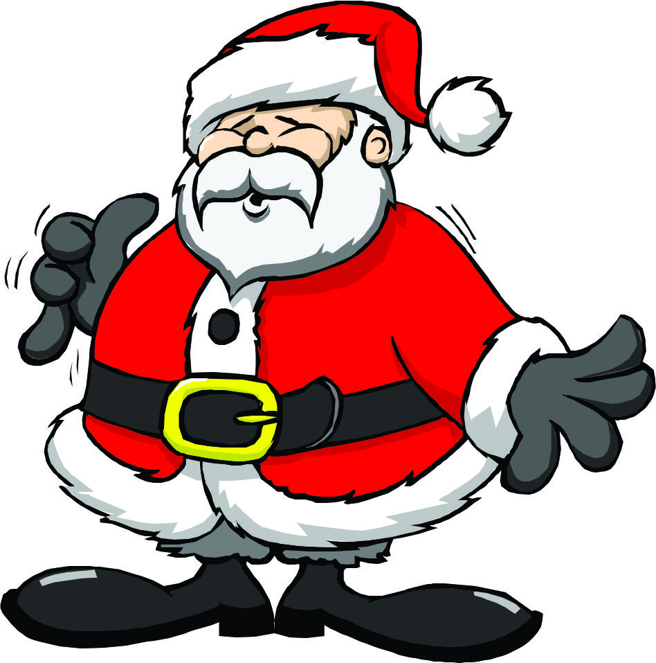 Cartoon Turkey Santa Fat Boy