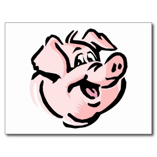 Smiling Pig Postcards & Postcard Template Designs