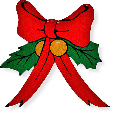 Free Christmas Clipart - Red Ribbon with Holly - ClipArt Best ...