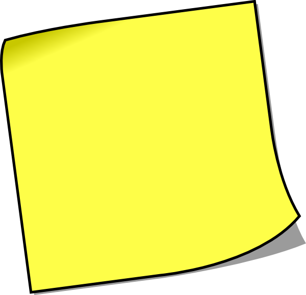 Blank Sticky Note clip art Free Vector / 4Vector