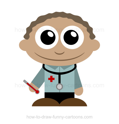How to draw a doctor