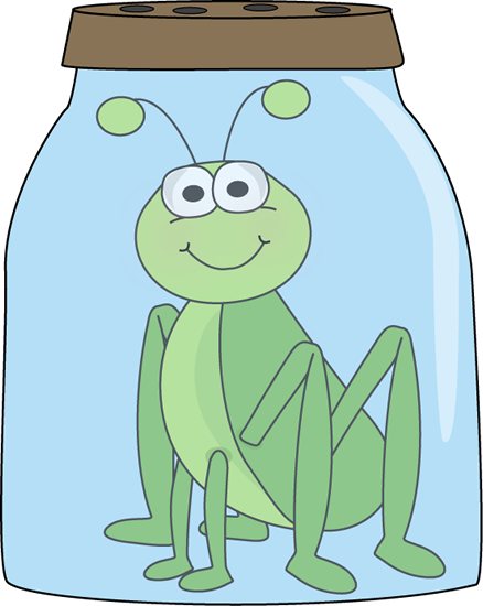 Grasshopper in a Jar Clip Art - Grasshopper in a Jar Vector Image