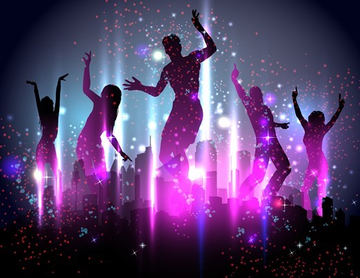 Free Vector Dancing People Shining Background 03 » TitanUI