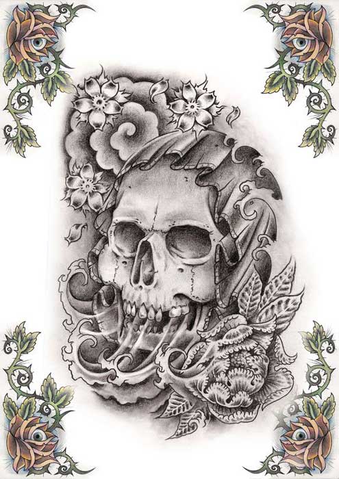 Skull Tattoos | Grim Reaper Tattoos | Deer, Sugar, Bull Skull ...