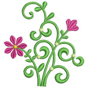 Embroidery Designs - Simple Decorative Flowers