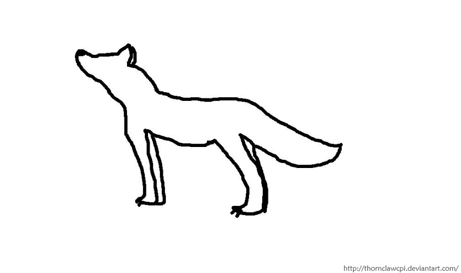 Free Wolf Outline by KajiAkuma on DeviantArt