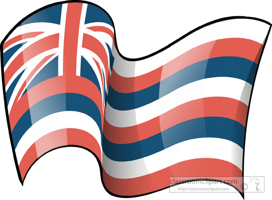 State Flags : hawaii-state-flag-waving-clipart : Classroom Clipart
