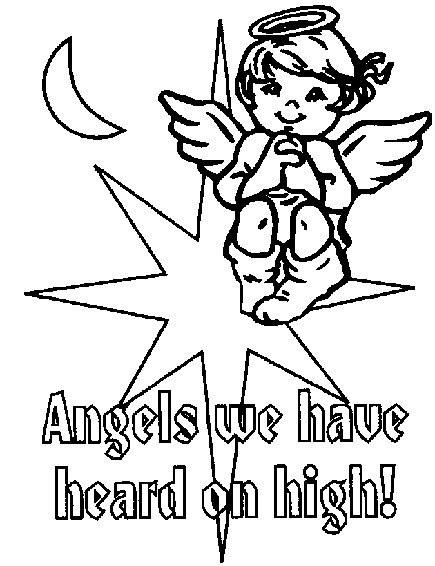 Christmas Angel Coloring Pages | Coloring