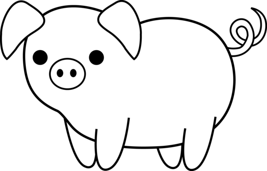 Cute Pig Drawing - Gallery