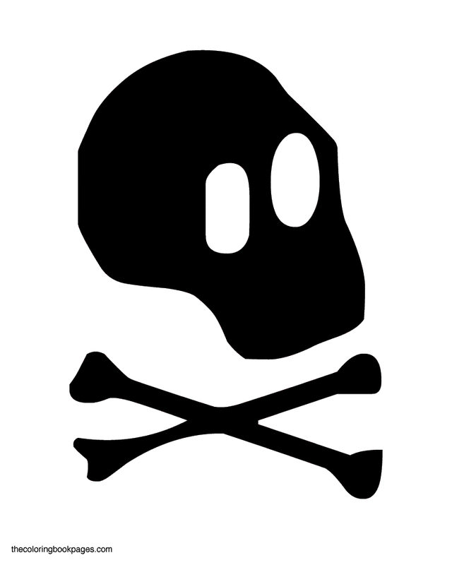 Skull and bones - Skull pumpkin carving stencils