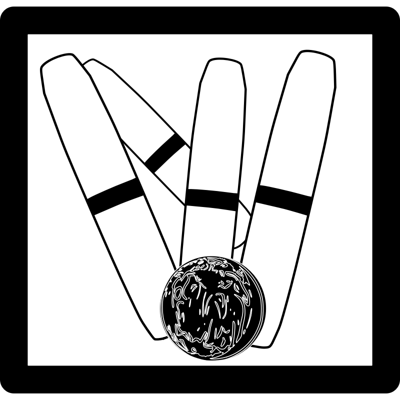 Clipart - Candlepin Bowling Icon