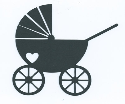 Baby stroller or pram silhouette by hilemanhouse on Etsy
