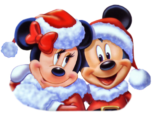 Disney Christmas Mickey and Minnie Mouse Clipart --> Disney-