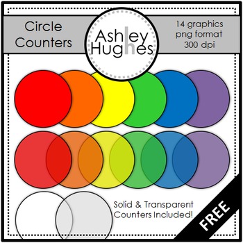 CIRCLE COUNTERS {GRAPHICS FOR COMMERCIAL USE} - TeachersPayTeachers.