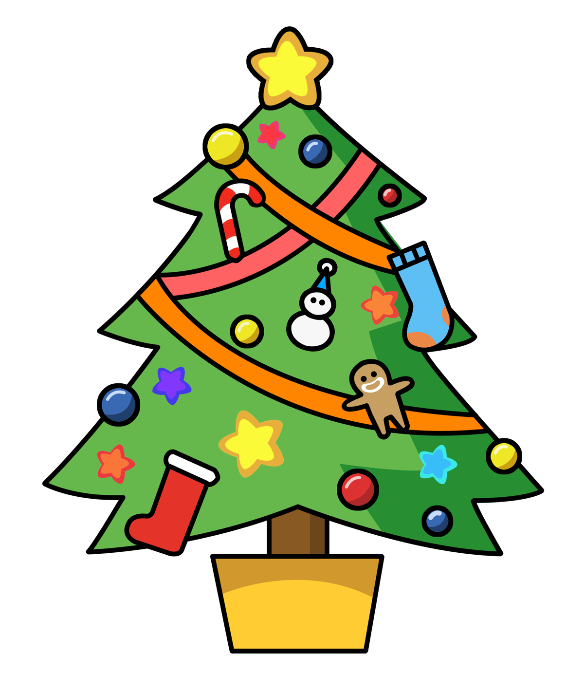 Xmas Stuff For > Country Christmas Tree Clip Art