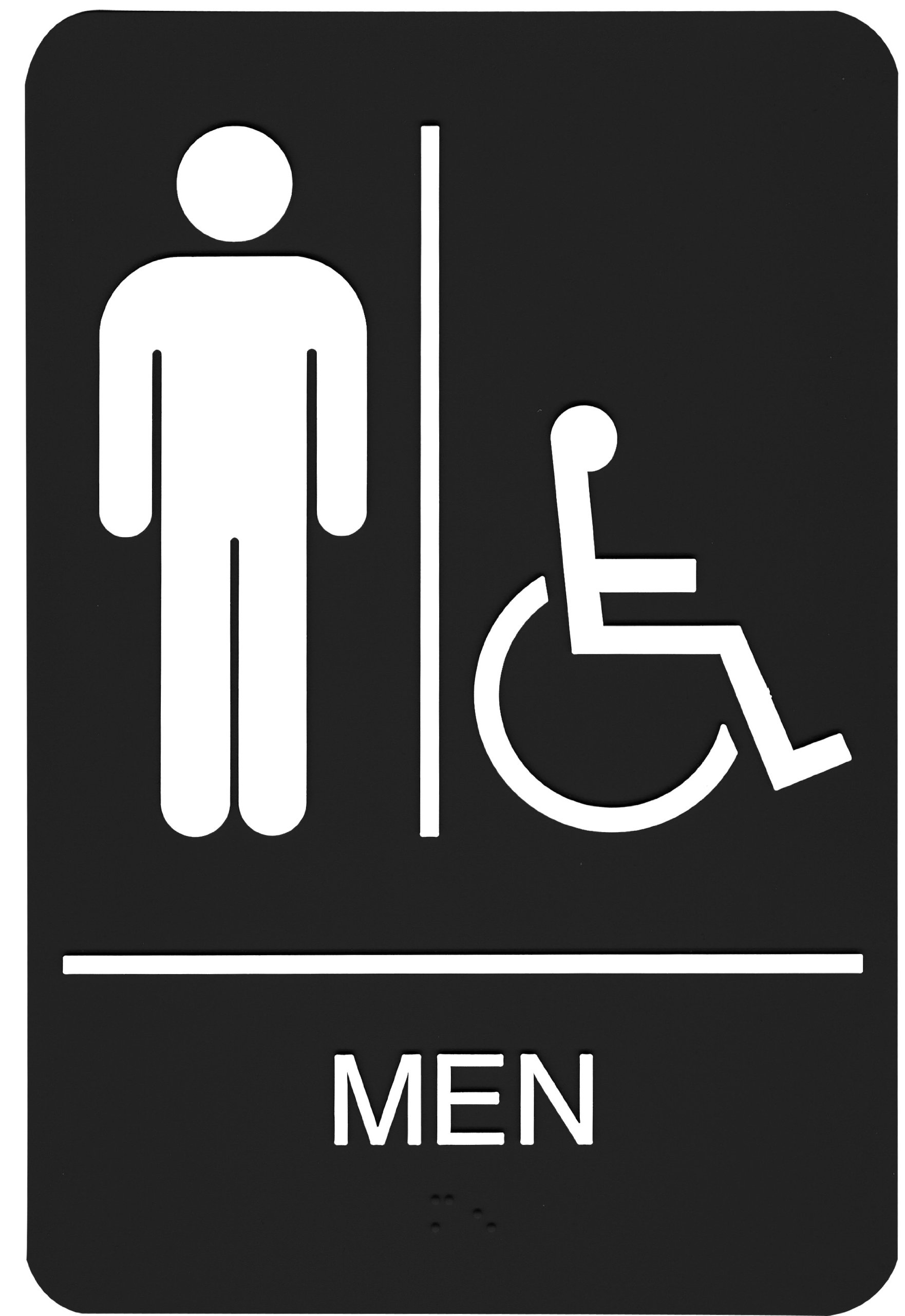 Headline Sign 9003 ADA Wheelchair Accessible Men's Restroom Sign ...