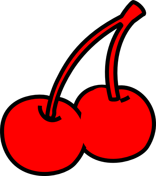 Two Red Cherry clip art - vector clip art online, royalty free ...
