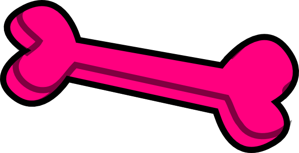 Pink Dog Bone clip art - vector clip art online, royalty free ...