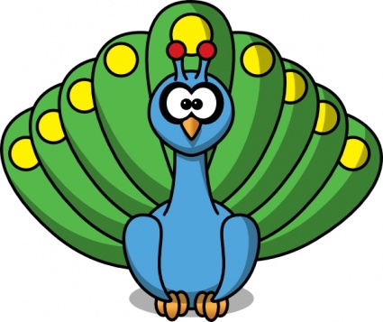 Peacock Clipart Cartoon Black White | Clipart Panda - Free Clipart ...