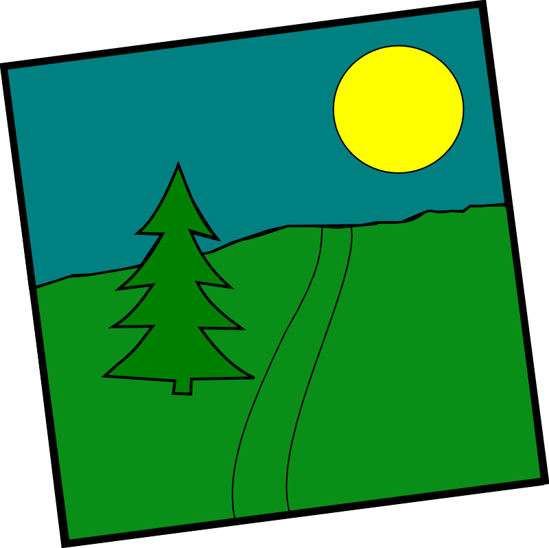 Clipart - Landscape With A Picea