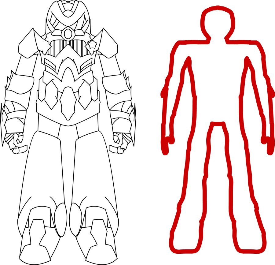 Armor template + human figure by madcomm on deviantART