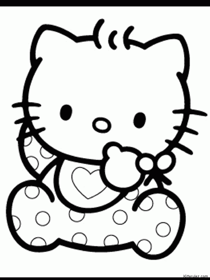 Hello Kitty Coloring Pages Page 1 | Cartoon Coloring Pages
