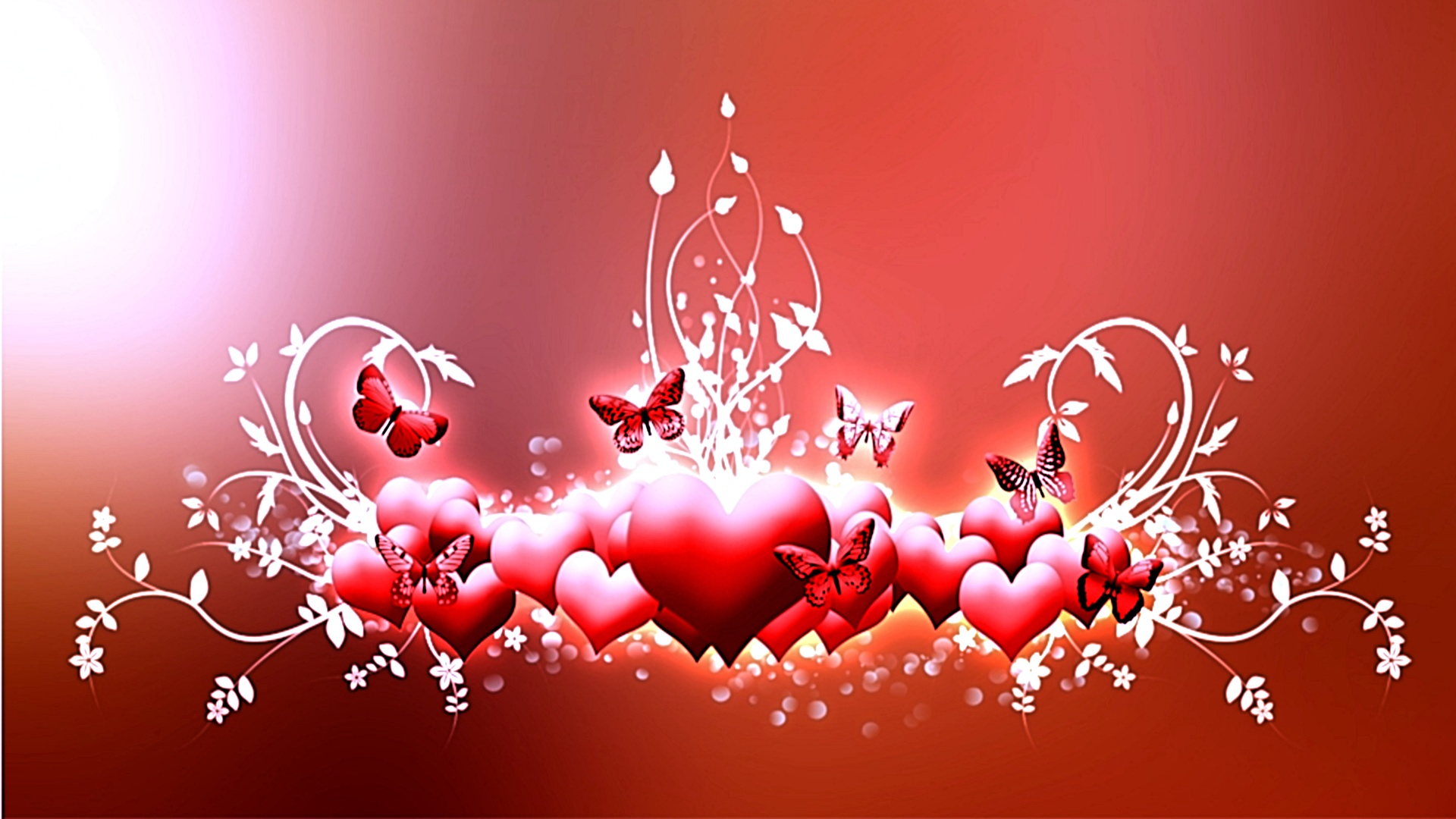 Abstract Red Love Hearts #6916458