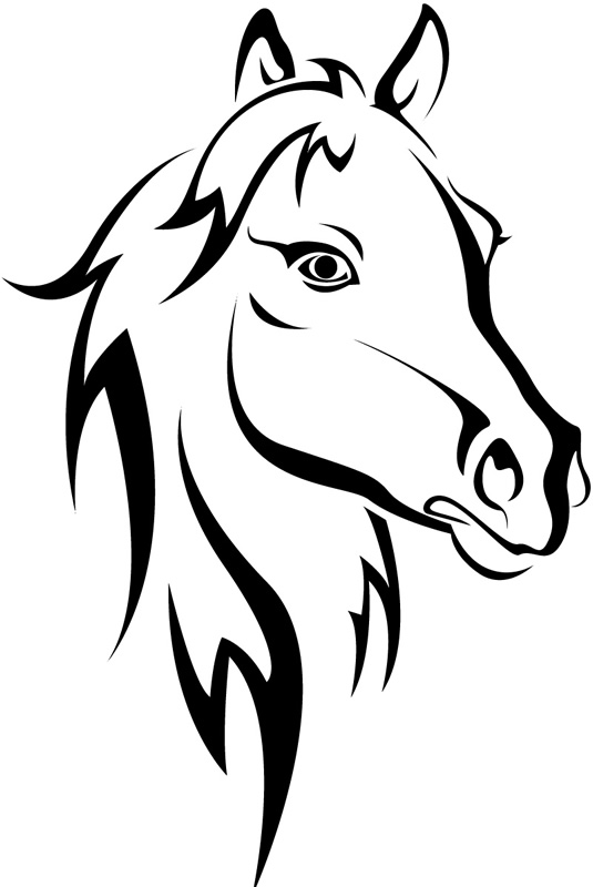 Easy Drawings Of Horses Heads - ClipArt Best