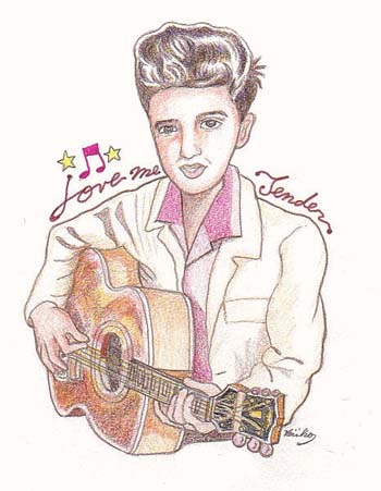 Elvis Presley - Music - cartoon illustrations