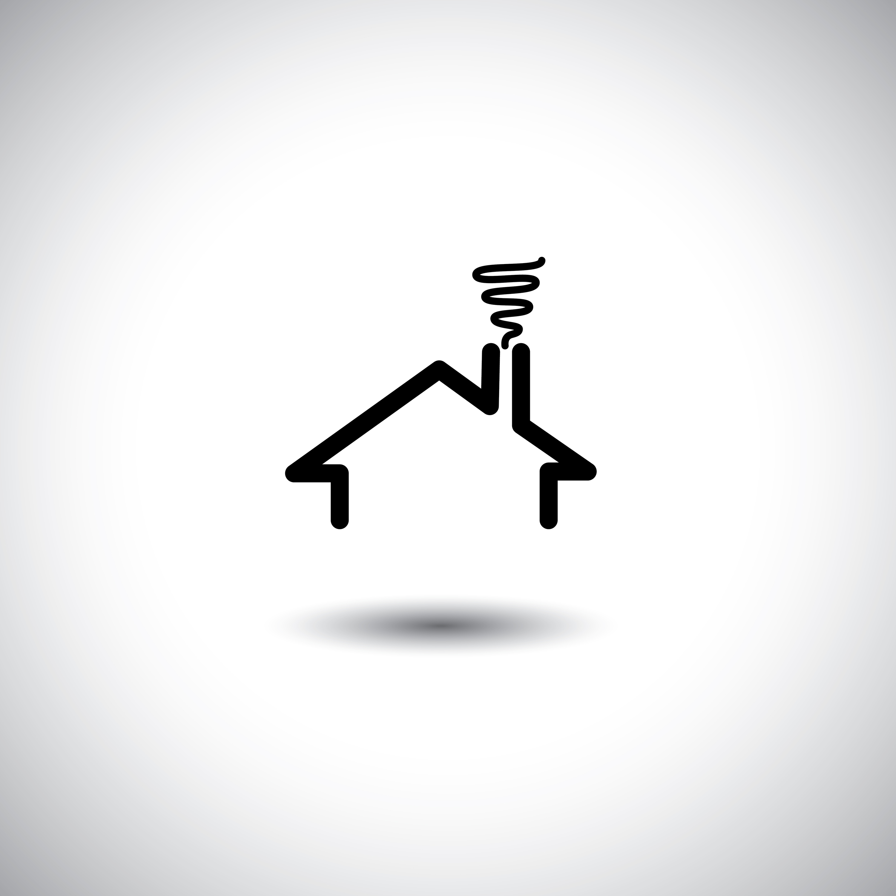 Home Concept Vector Icon With Roof, Chimney & Smoke | Atlanta ...