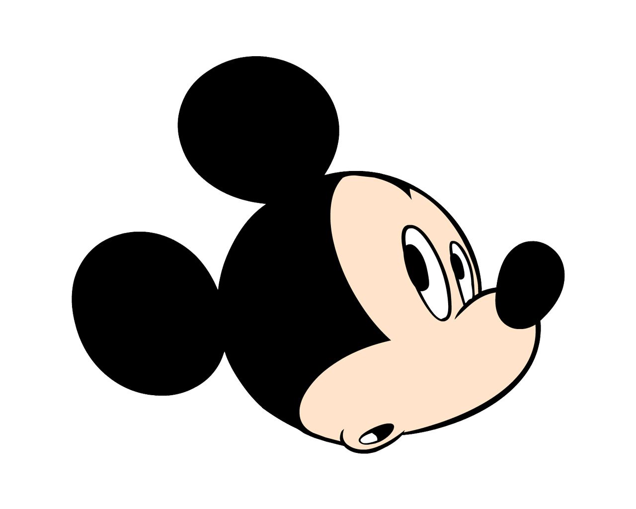 Mickey Mouse Head Black Background images