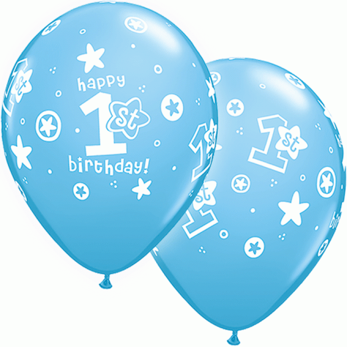 Qualatex 11 1st Bday Boy Circle Stars ~ 15pcs - from category ...