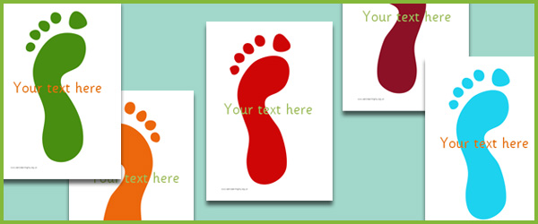 Footprints - Editable Text | Free Early Years & Primary Teaching ...
