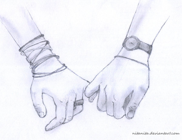 NEW DRAWING OF HOLDING HANDS | Drawing Tips 5