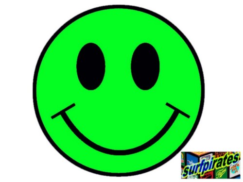 Smiley Face 80s Iron on T Shirt Transfer Green - 80sneonfancydress.com