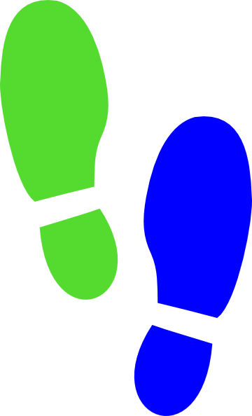 Shoe Print Blue Green Clip Art at Clker.com - vector clip art ...