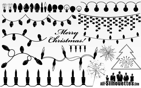 Vector Christmas Light Garland Clip Art | 123Freevectors