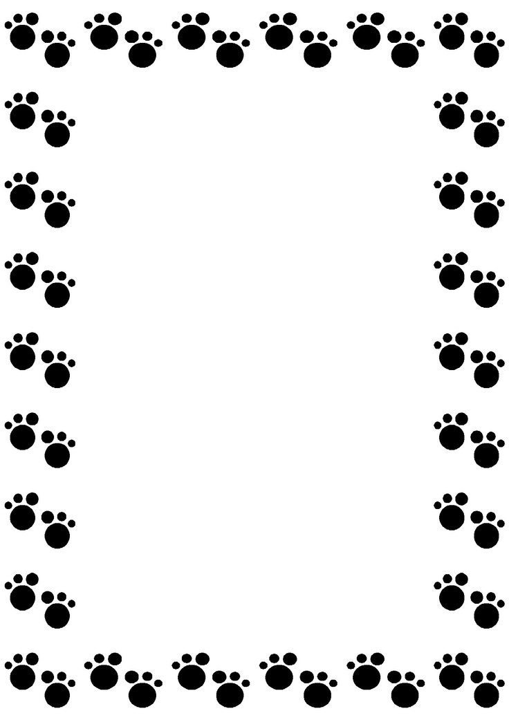 Paw print border | Black Bears - School Mascot | Pinterest